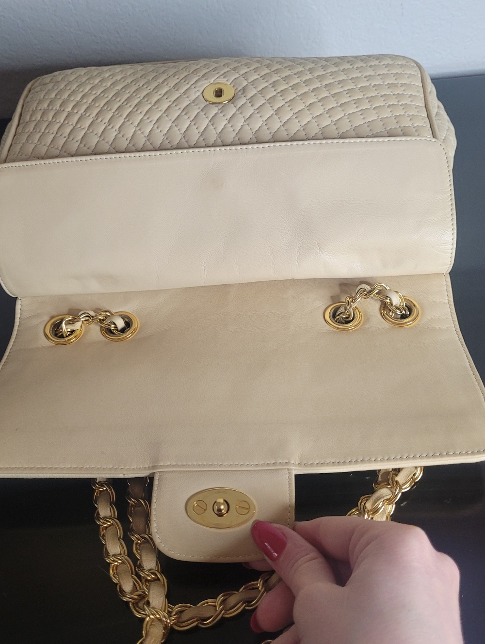 BALLY Bag Chain Shoulder Bag Leather Bag - Picture 11 of 15